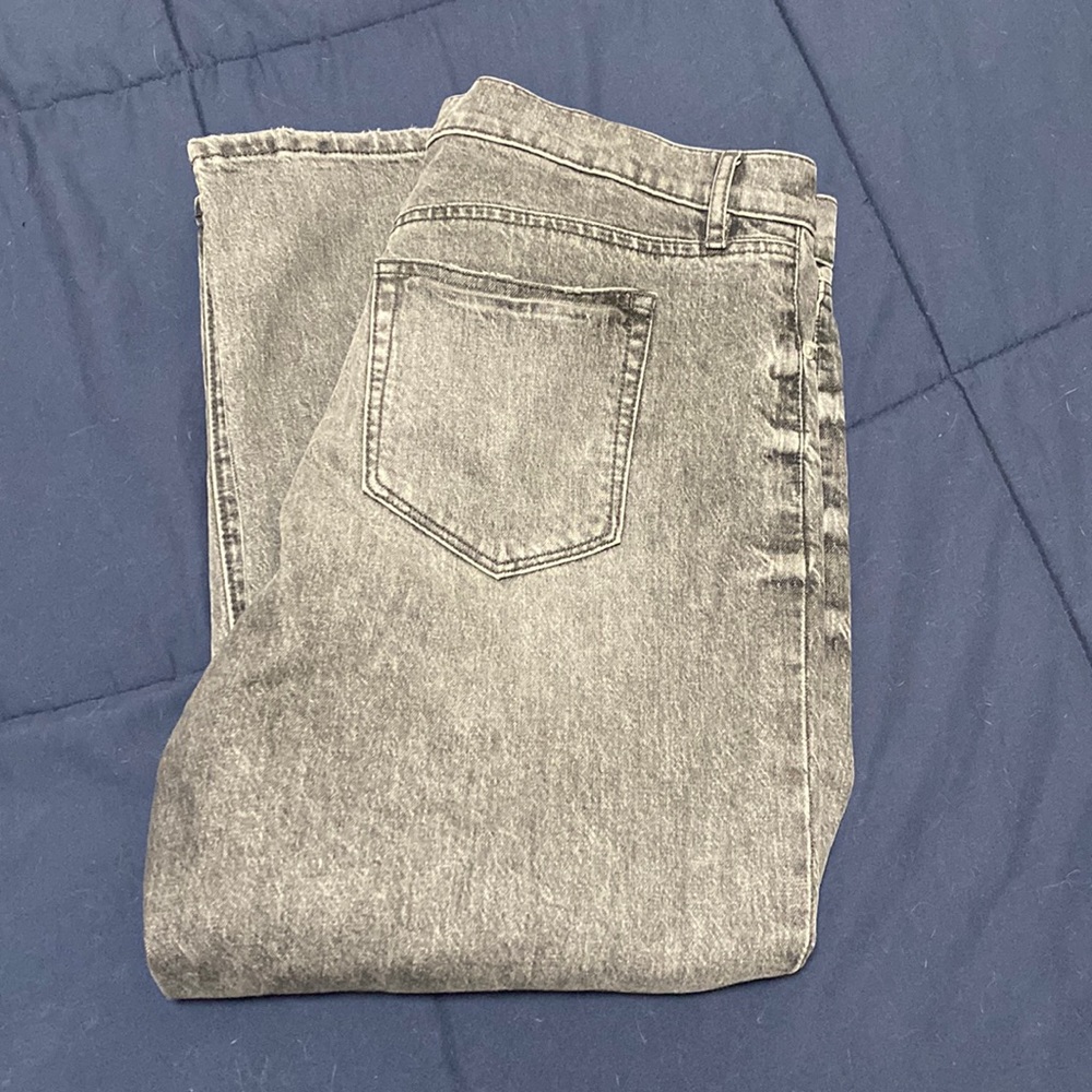 LOFT High waist straight crop jeans